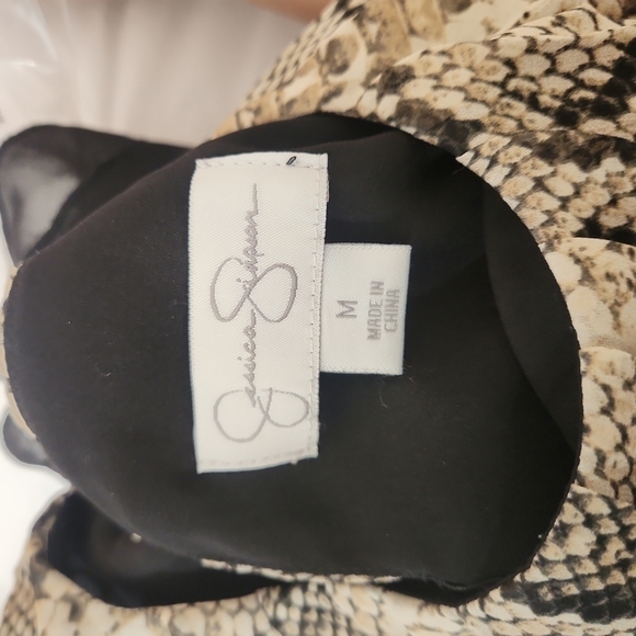 NWT Jessica Simpson Anaconda Black/Brown/Cream  Dress Size: M - Picture 10 of 11